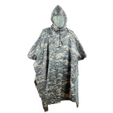 Camouflage regenponcho Waterdichte camouflageregenjas met capuchon en blind patroon voor jagen, wandelen, kamperen, vissen